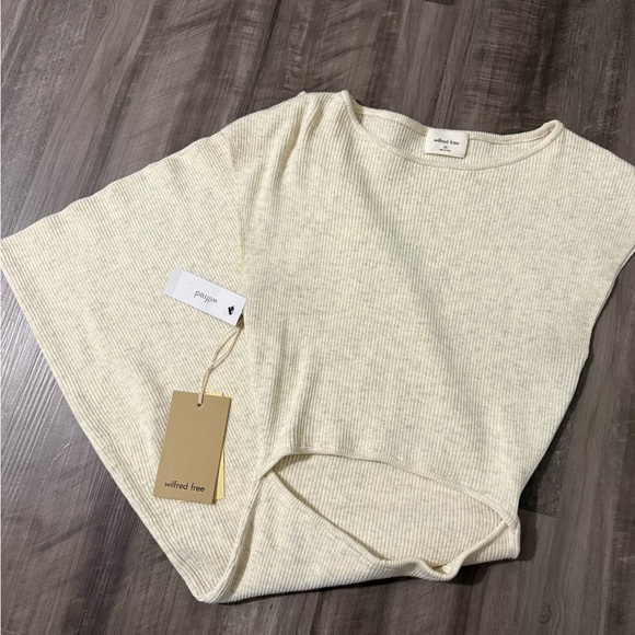 SALE CREAM Artizia Wilfred Free Cut-Out Knit Mini Dress - Picture 7 of 12